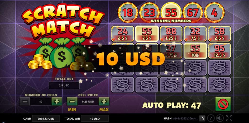 SCRATCH MATCH สล็อตโจ๊กเกอร์ 123