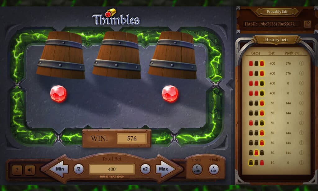 THIMBLES สล็อตโจ๊กเกอร์ 123
