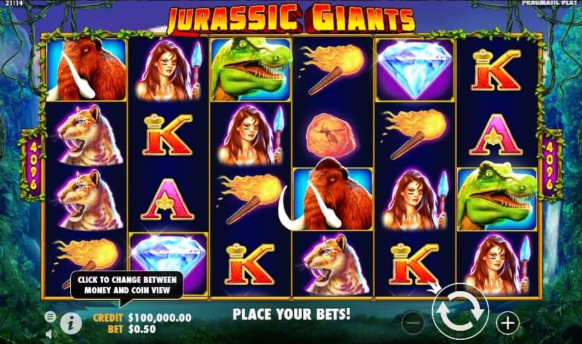 Jurassic Giants เกมสล็อต เว็บตรง จากค่าย Pragmatic Play joker gaming