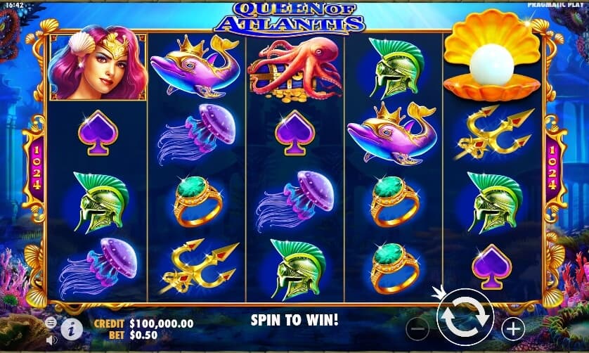 Queen Of Atlantis เกมสล็อต เว็บตรง จากค่าย Pragmatic Play joker gaming