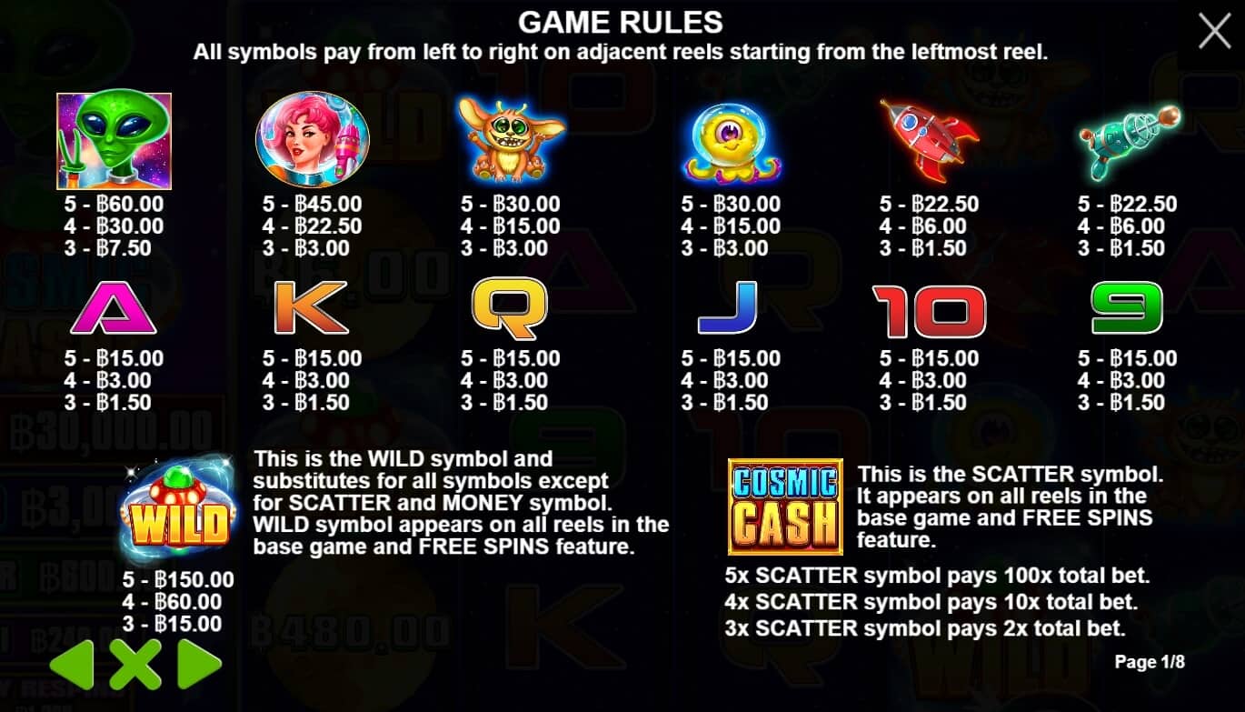 Cosmic Cash Pragmatic Play joker slot