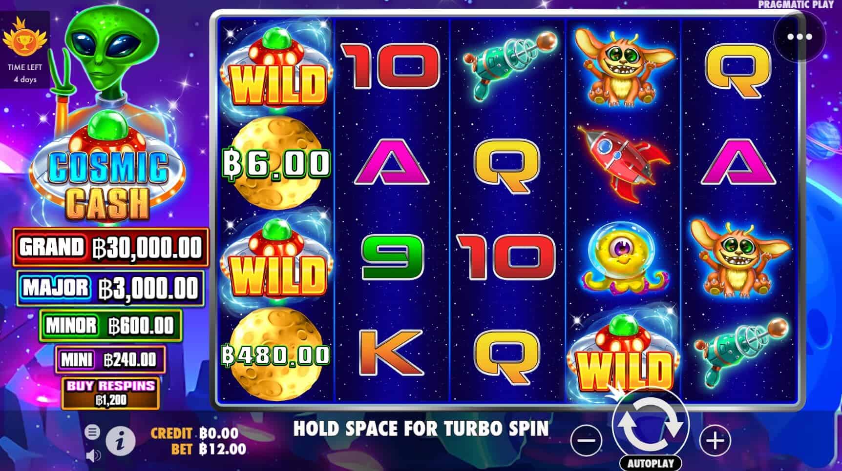Cosmic Cash Pragmatic Play สล็อตโจ๊กเกอร์