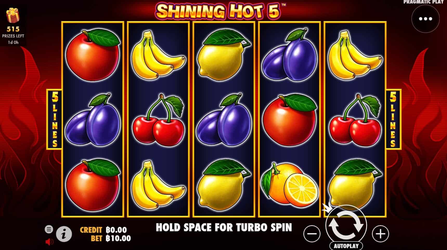 Shining Hot 5 Pragmatic Play สล็อตโจ๊กเกอร์