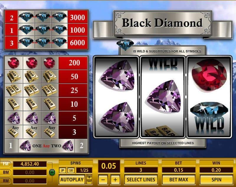 Black Diamond 3 Lines Pragmatic Play joker slot