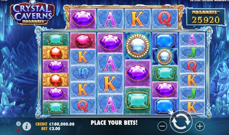 Crystal Cavern Megaways Pragmatic Play สล็อตโจ๊กเกอร์