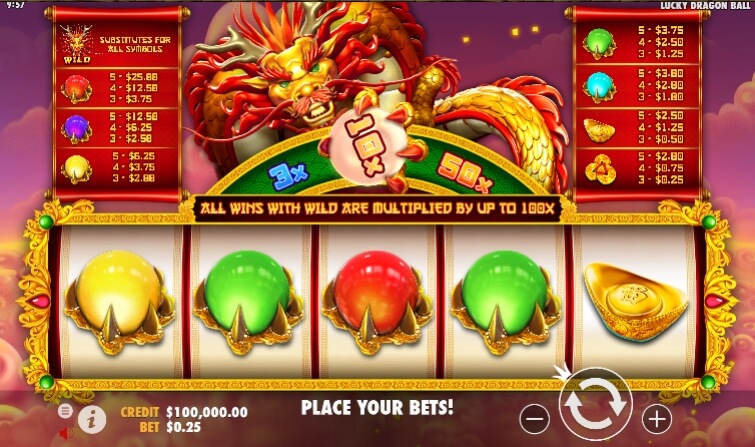 Lucky Dragon Ball Pragmatic Play สล็อตโจ๊กเกอร์