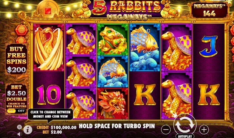 5 Rabbits Megaways Pragmatic Play สล็อตโจ๊กเกอร์
