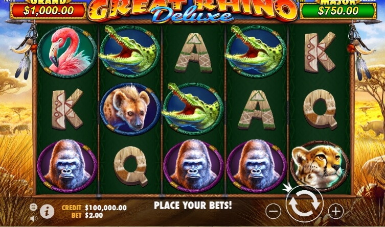 Great Rhino Deluxe Pragmatic Play สล็อตโจ๊กเกอร์