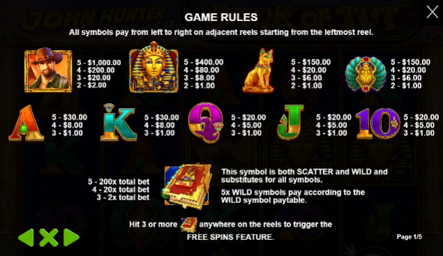 John Hunter And The Book Of Tut Pragmatic Play joker slot