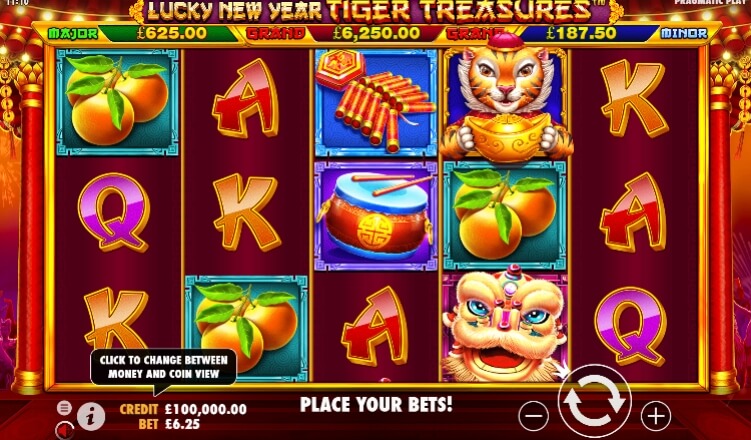 Lucky New Year Tiger Treasures Pragmatic Play สล็อตโจ๊กเกอร์
