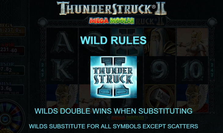 Thunderstruck II Mega Moolah MICROGAMING joker slot
