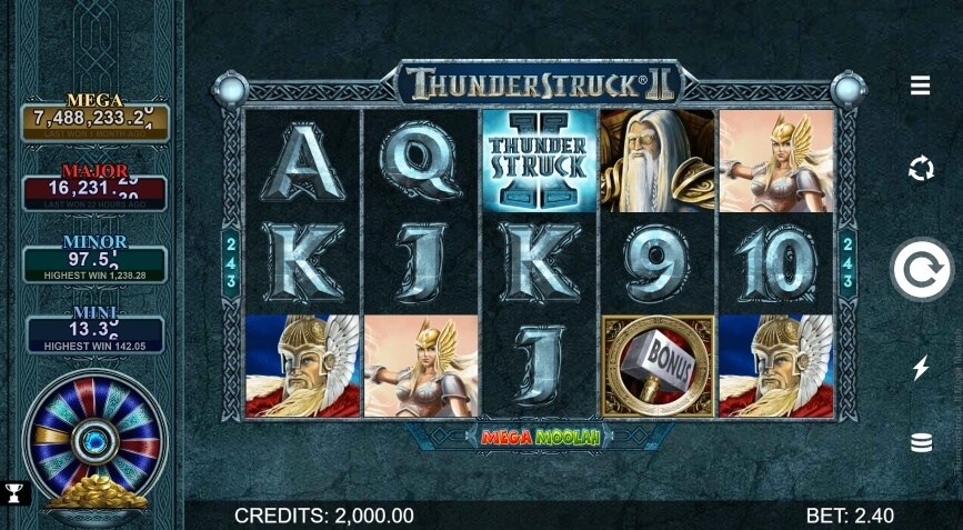 Thunderstruck II Mega Moolah MICROGAMING สล็อตโจ๊กเกอร์
