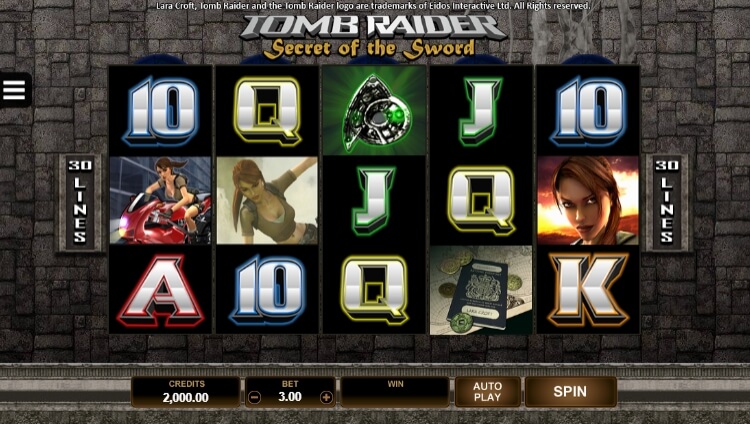 Tomb Raider Secret Of The Sword MICROGAMING สล็อตโจ๊กเกอร์