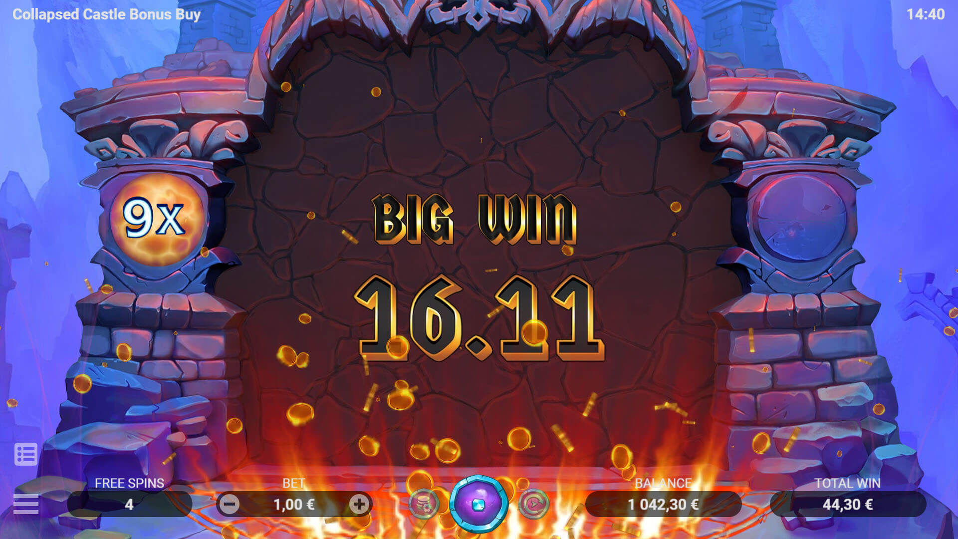 COLLAPSED CASTLE BONUS BUY Evoplay joker gaming