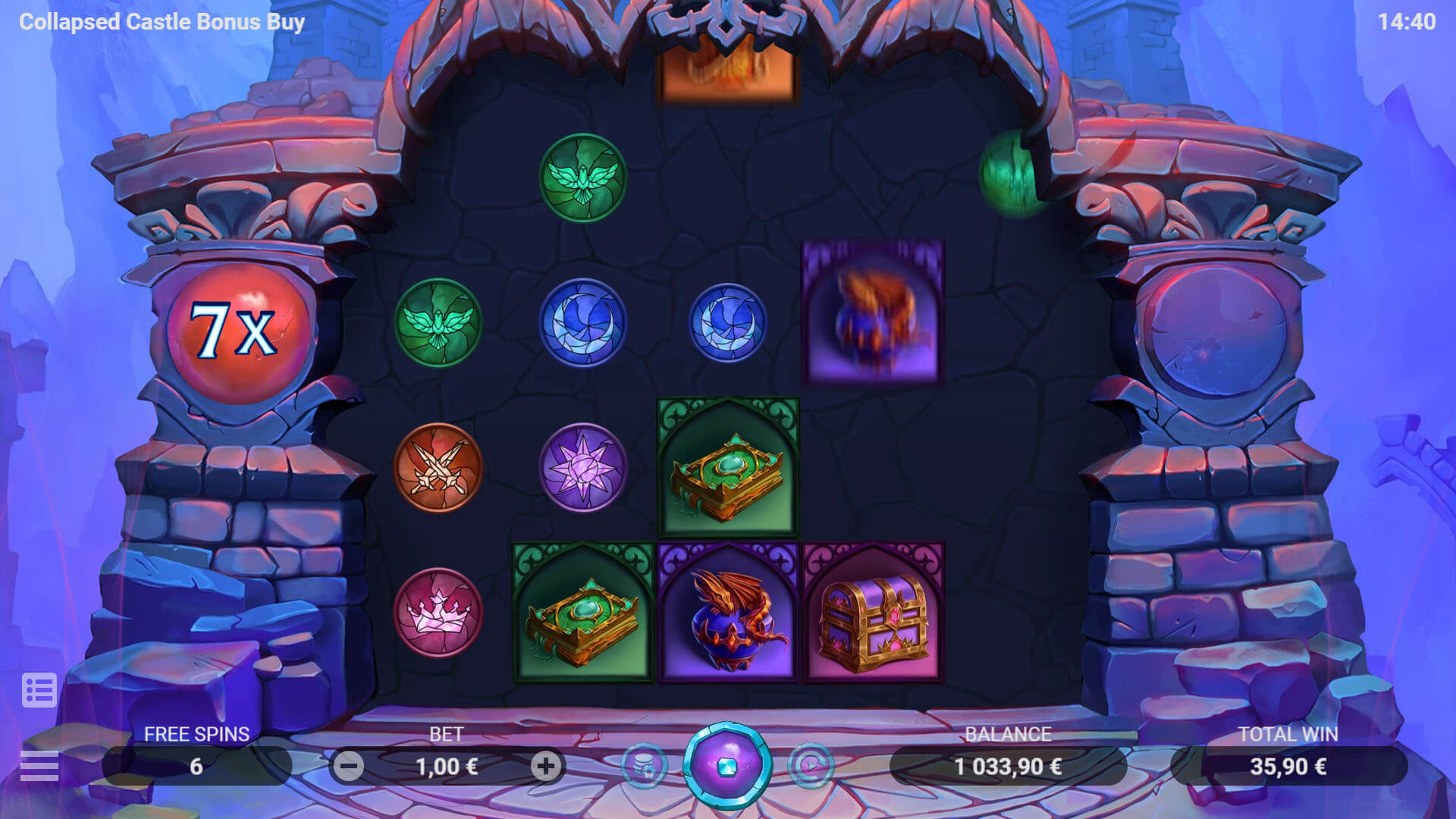 COLLAPSED CASTLE BONUS BUY Evoplay สล็อต joker