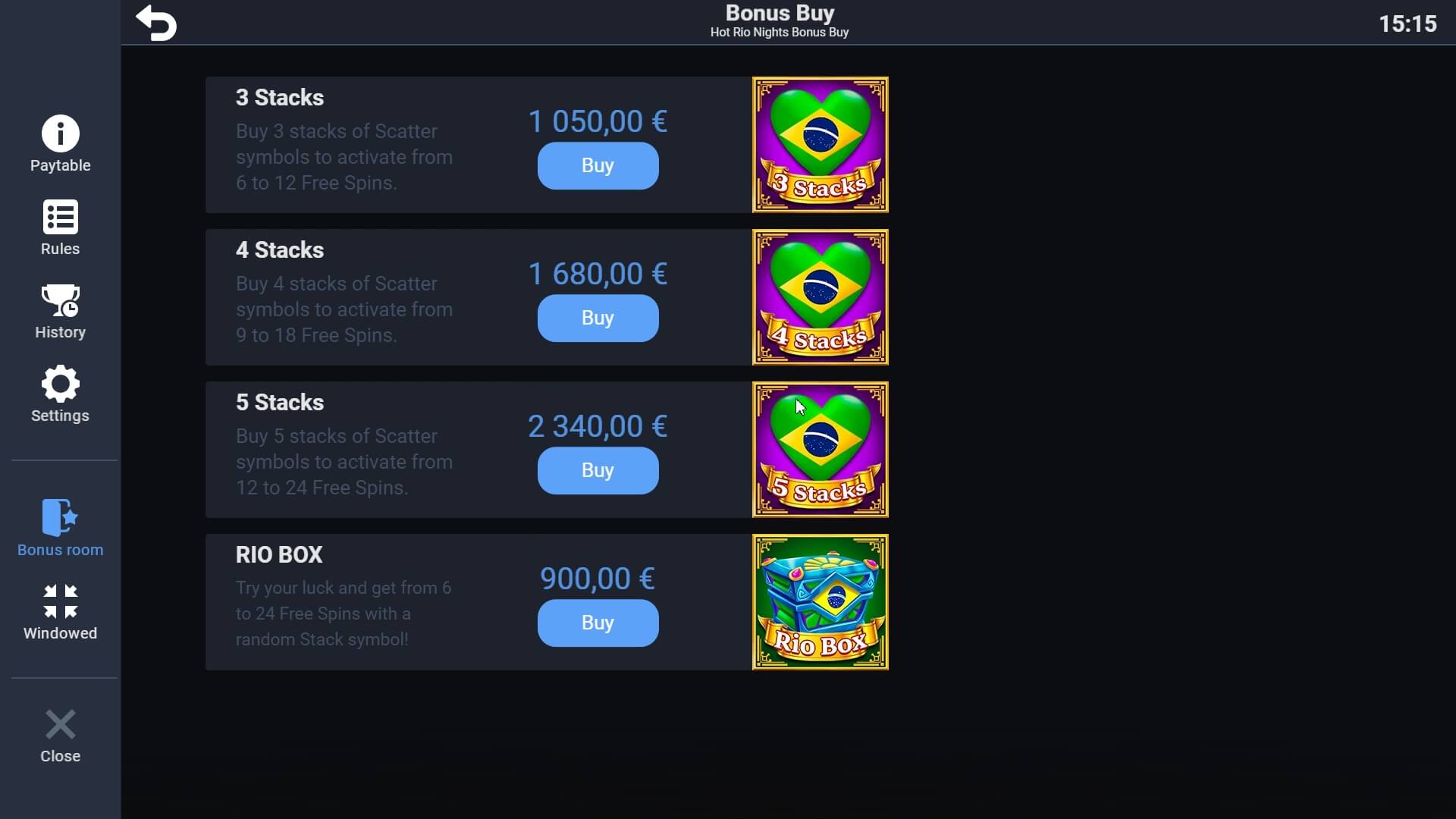 HOT RIO NIGHTS BONUS BUY Evoplay โจ๊กเกอร์ 123