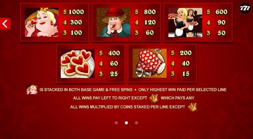 Rhyming Reels Hearts & Tarts MICROGAMING joker gaming