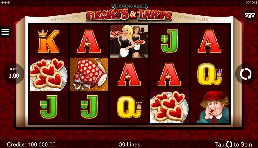 Rhyming Reels Hearts & Tarts MICROGAMING สล็อตโจ๊กเกอร์