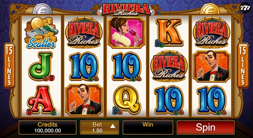 Riviera Riches MICROGAMING joker slot
