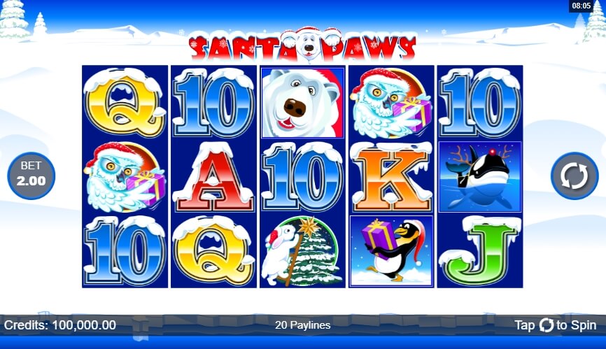 Santa Paws MICROGAMING joker slot