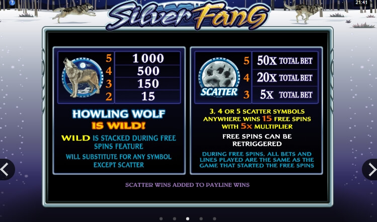 Silver Fang MICROGAMING joker slot