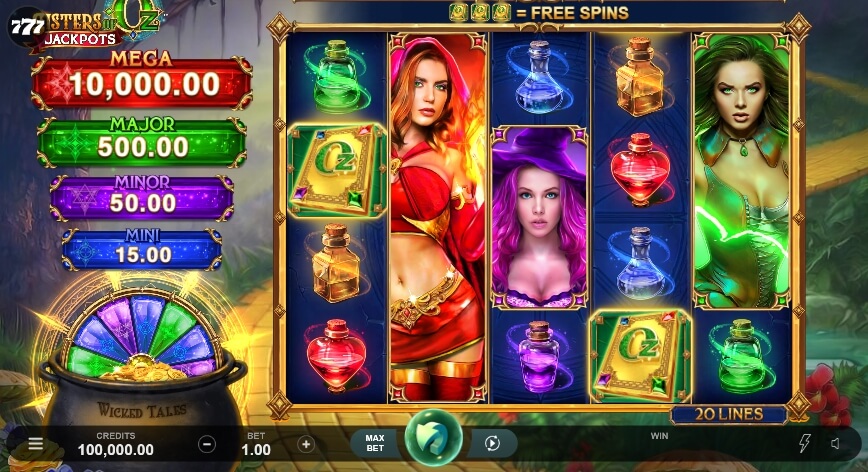 Sisters of Oz Jackpots MICROGAMING สล็อตโจ๊กเกอร์