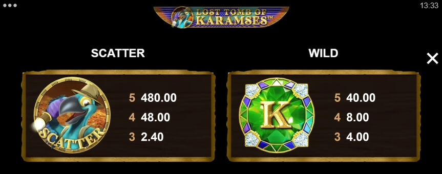 Lost Tomb of Karamses MICROGAMING joker gaming