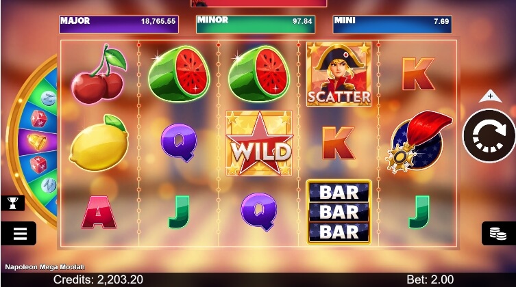 Napoleon Mega Moolah MICROGAMING สล็อตโจ๊กเกอร์