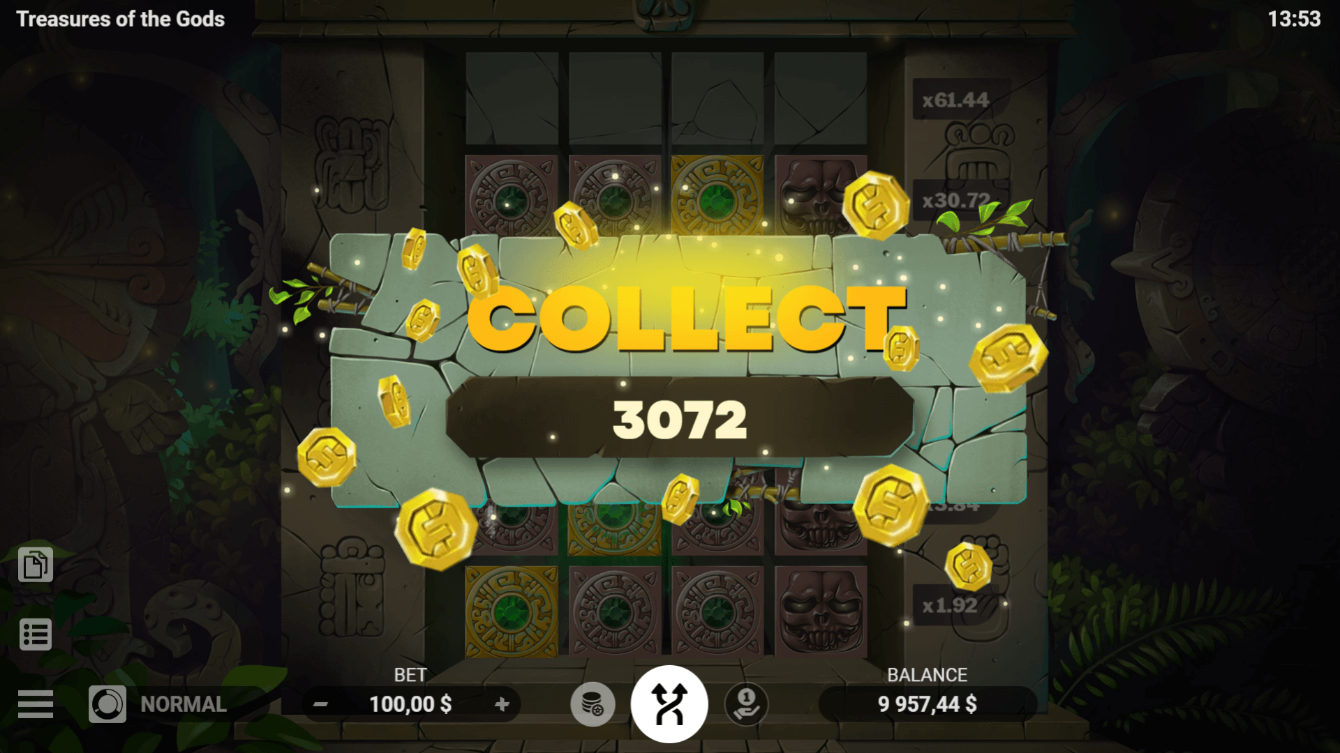 TREASURES OF THE GODS Evoplay โจ๊กเกอร์ 888