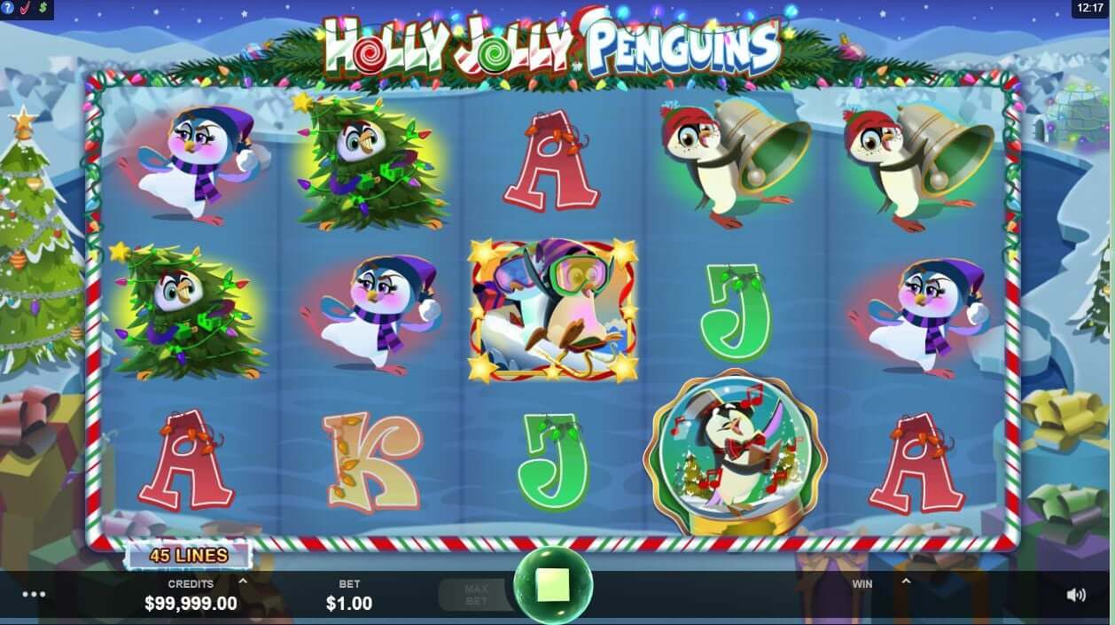 Holly Jolly Penguins MICROGAMING สล็อตโจ๊กเกอร์ 123