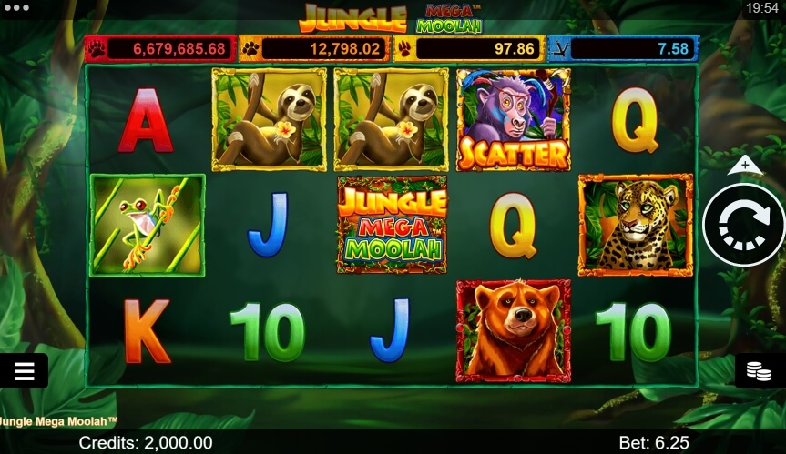Jungle Mega Moolah MICROGAMING สล็อตโจ๊กเกอร์