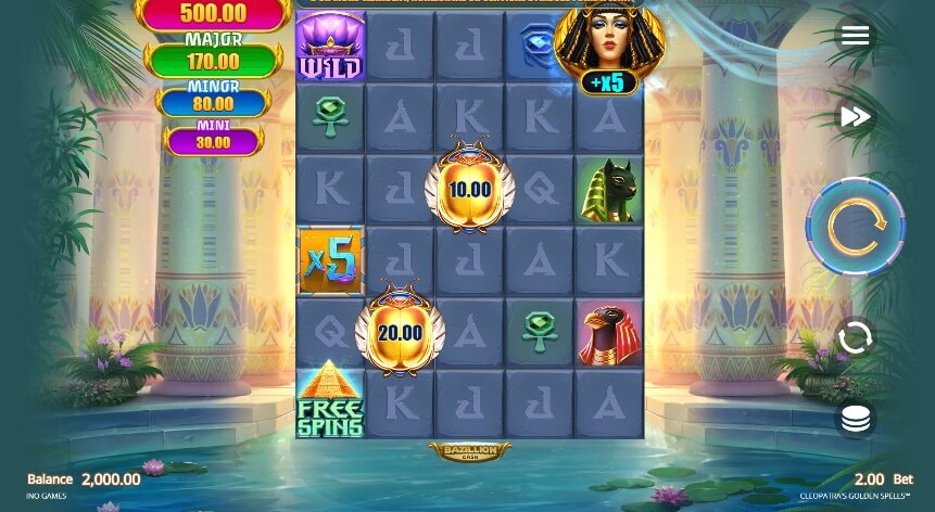 Cleopatra's Golden Spells MICROGAMING สล็อตโจ๊กเกอร์