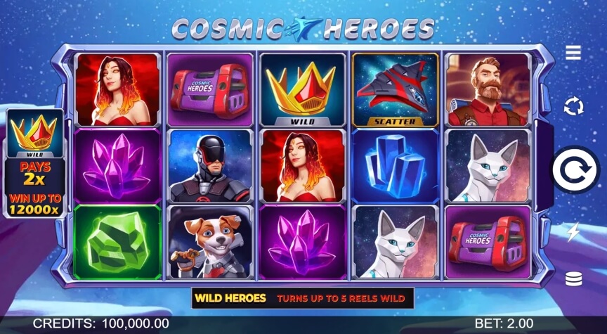 Cosmic Heroes MICROGAMING joker slot