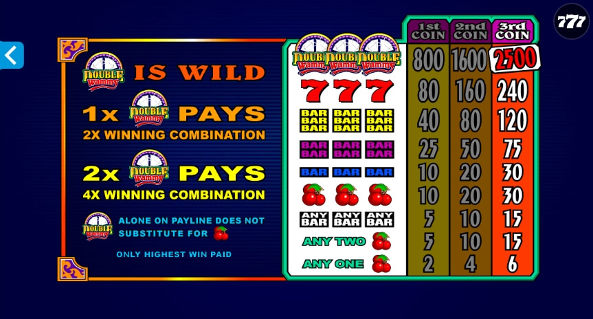 Double Wammy MICROGAMING joker gaming