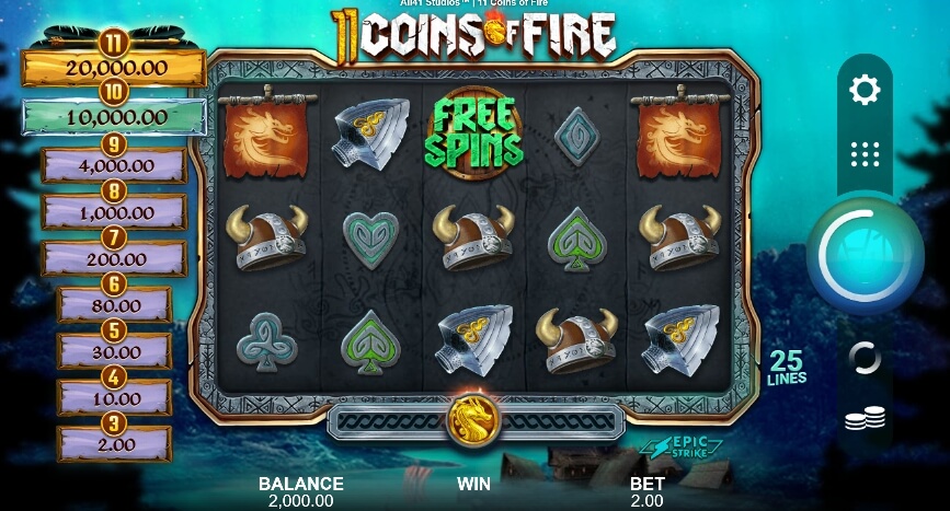 11 Coins of Fire MICROGAMING สล็อตโจ๊กเกอร์