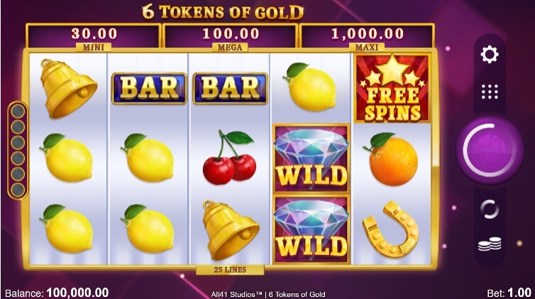 6 Tokens of Gold MICROGAMING joker slot