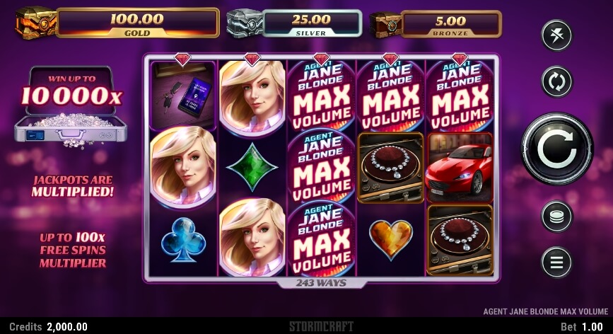 Agent Jane Blonde Max Volume MICROGAMING สล็อตโจ๊กเกอร์