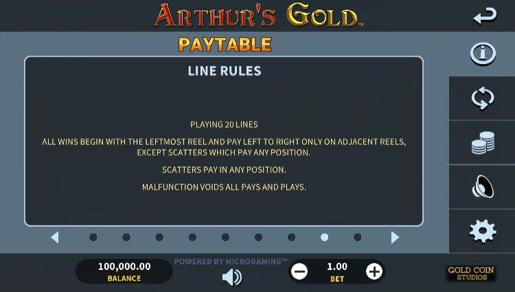 Arthur's Gold MICROGAMING joker2929