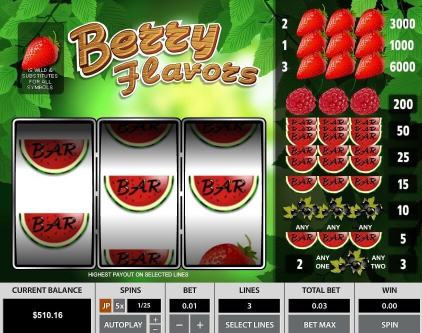 Berry Flavors 3 Lines Pragmatic Play joker สล็อต 888