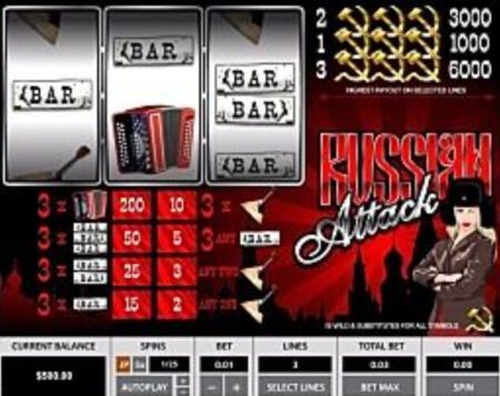 Russian Attack 3 Lines Pragmatic Play joker gaming
