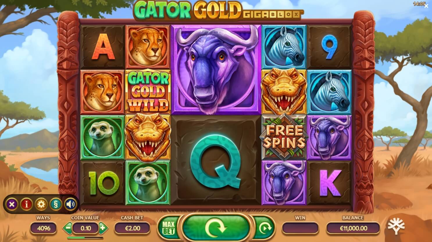 Gator Gold GigaBlox Yggdrasil joker slot