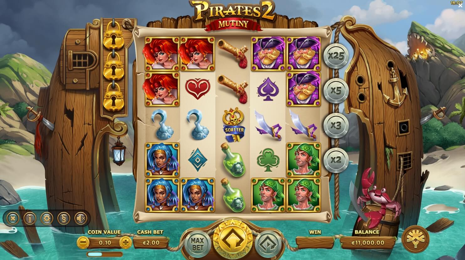 Pirates 2 Mutiny Yggdrasil สล็อตโจ๊กเกอร์