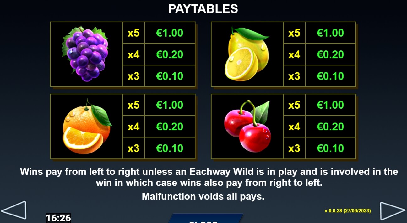 Fast Fruits DoubleMax Yggdrasil joker888