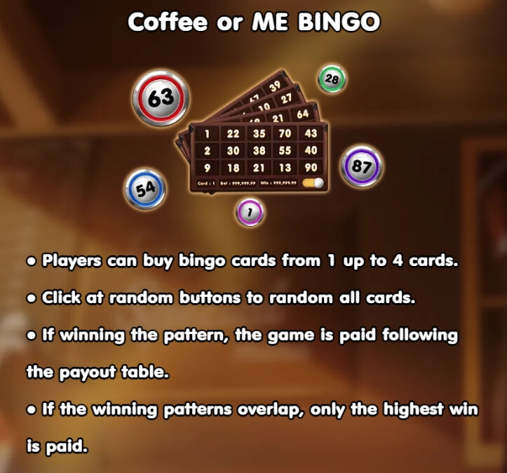 Coffee Or Me Bingo spinix joker gaming