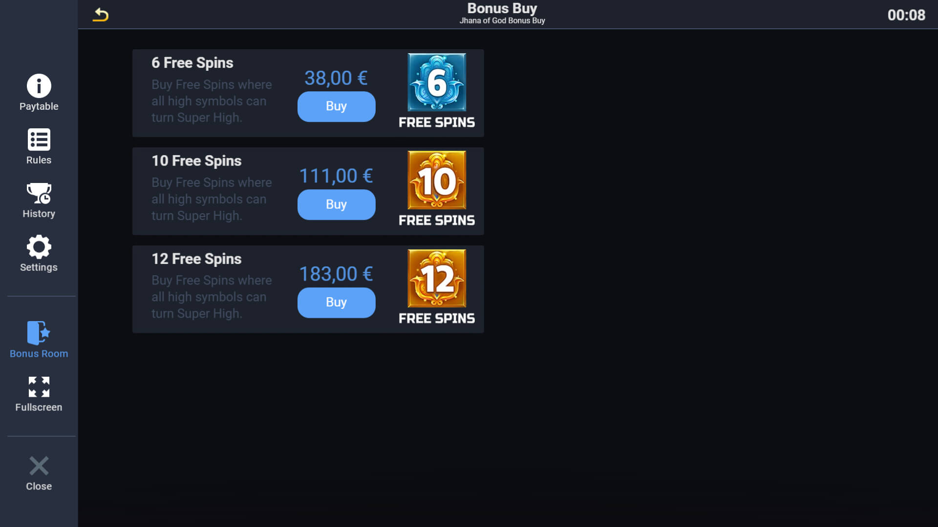 JHANA OF GOD BONUS BUY Evoplay joker สล็อต