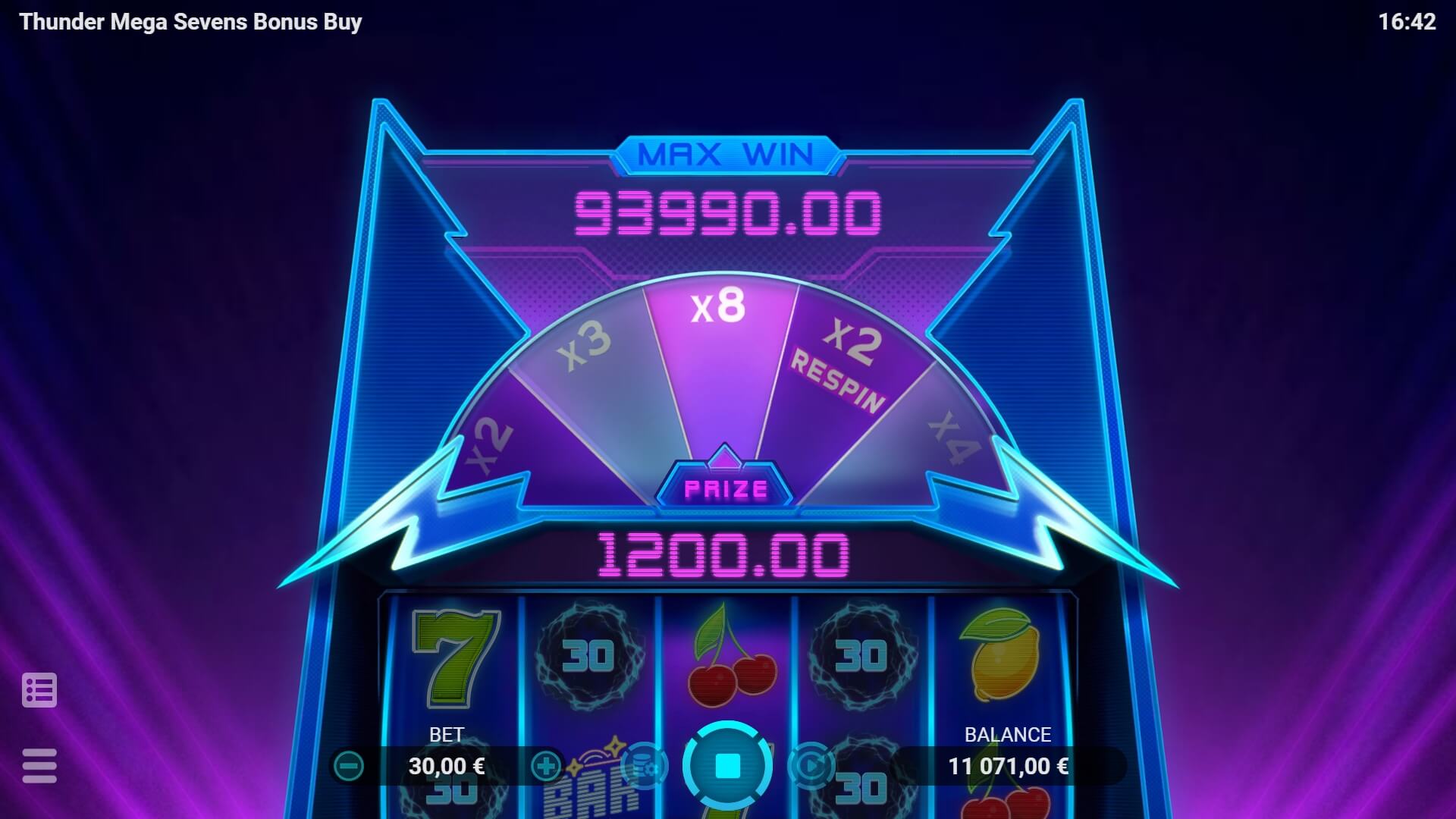 THUNDER MEGA SEVENS BONUS BUY Evoplay joker slot