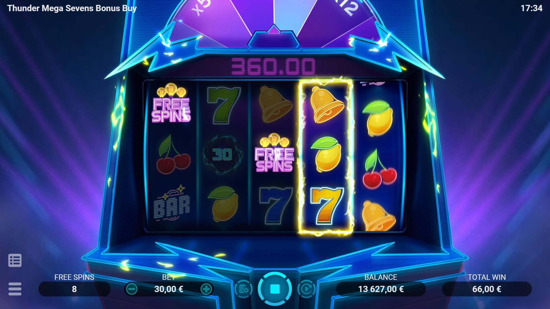 THUNDER MEGA SEVENS BONUS BUY Evoplay โจ๊กเกอร์ 888