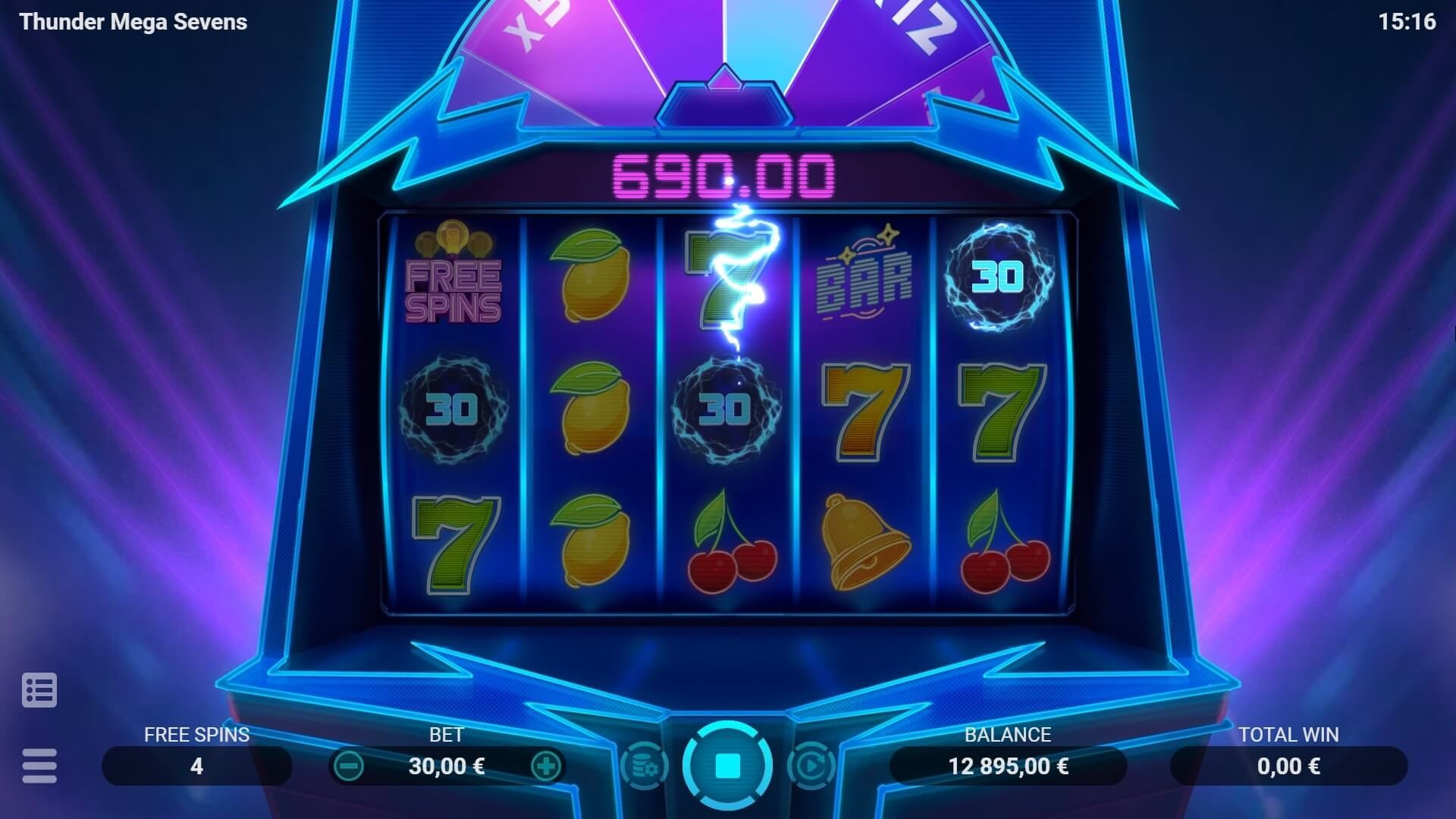 THUNDER MEGA SEVENS Evoplay joker 2929