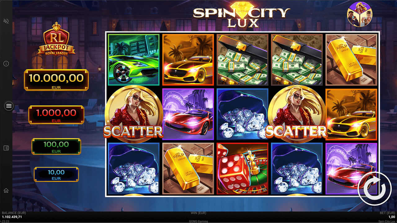 Spin City Lux Microgaming สล็อตโจ๊กเกอร์