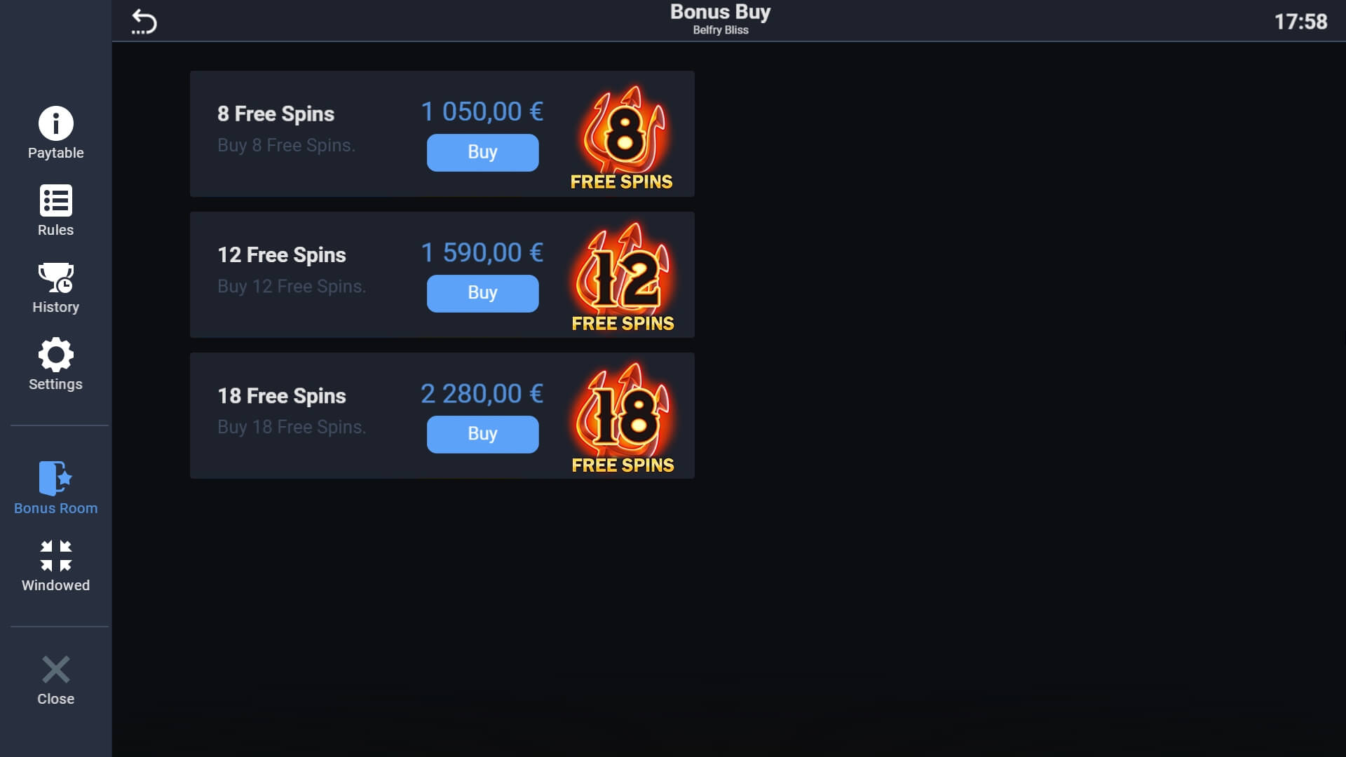 BELFRY BLISS EVOPLAY joker191